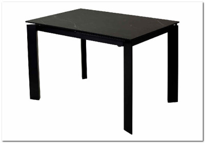 Стол CORNER 120 MATT BLACK MARBLE SOLID CERAMIC / BLACK