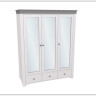 Шкаф 3х дверный с зеркальными дверями  Бейли (массив) по цене 96 970 руб. в магазине Другая Мебель в Красноярске