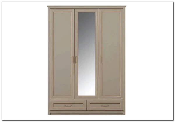 Шкаф с зеркалом Классик SZF2D1L2S глиняный серый БРВ