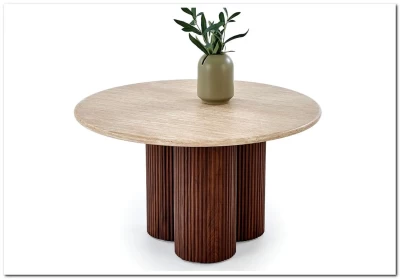 Стол журнальный Halmar DOROTEA (травертин/орех)