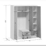 Купить Шкаф Koen SZF3D2S ясень снежный BRW с доставкой по России по цене производителя можно в магазине Другая Мебель в Красноярске