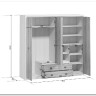 Купить Шкаф Koen SZF4D2S ясень снежный BRW с доставкой по России по цене производителя можно в магазине Другая Мебель в Красноярске