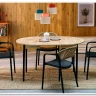 Стол обеденный Halmar PIVOT 102 (дуб артизан/черный)
