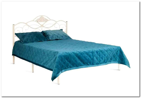 Купить Кровать Federica (mod. AT-881) 160*200 (Queen bed), Белый (butter white) с доставкой по России по цене производителя можно в магазине Другая Мебель в Красноярске