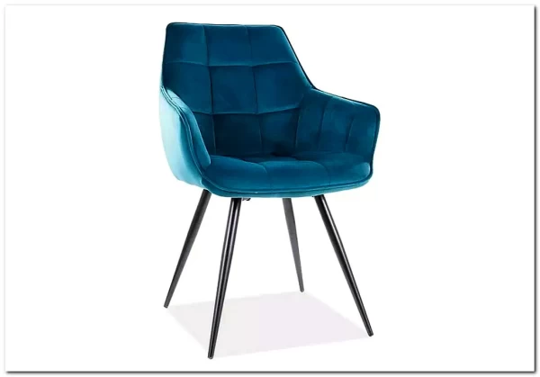 Стул кухонный LILIA VELVET  Signal (бирюзовый/черный)