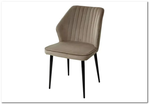 Стул SEATTLE-V ЛАТТЕ 25, велюр / черный каркас