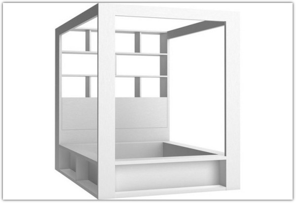 Купить Кровать со шкафом библиотечным и балдахином с основанием 160x200 4You by VOX с доставкой по России по цене производителя можно в магазине Другая Мебель в Красноярске