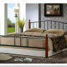 Купить Кровать AT-915 дерево гевея/металл 160*200 (Queen bed), красный дуб/черный с доставкой по России по цене производителя можно в магазине Другая Мебель в Красноярске
