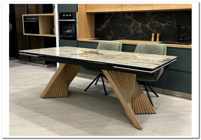 Стол МАНХЭТТЕН 200 PANDORA, керамика / Дуб Галифакс