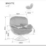 Кресло SIGNAL BRIGITTE Brego 18 темно-серый/хром