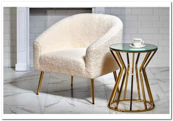 Кресло Halmar GRIFON (кремовый/золотой)