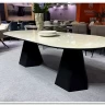 Стол ОРФЕЙ 240 нераскладной цвет ОНИКС (ONYX SABLE PULIDO), керамика / Черный каркас