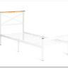Купить Кровать Iris (mod.9311) дерево гевея/металл, 90*200 см (Single bed), Белый (White) с доставкой по России по цене производителя можно в магазине Другая Мебель в Красноярске