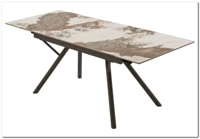 Стол ЛИБЕРТИ 180 цвет ПАНДОРА (Pandora), керамика / Латте каркас