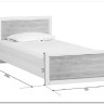 Купить Кровать Koen LOZ90x200 ясень снежный BRW с доставкой по России по цене производителя можно в магазине Другая Мебель в Красноярске